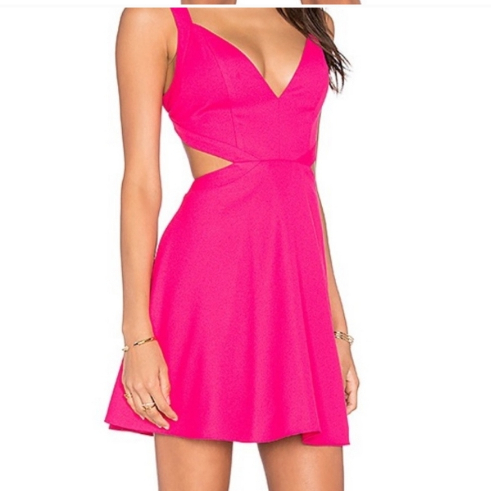 NBD x Naven Hot Pink Cut Out Dress - Picture 2 of 4